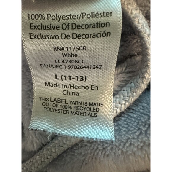 Disney Nightmare Before Christmas Fleece Blue Gray Hooded Sweater Large 11-13 - Picture 8 of 12